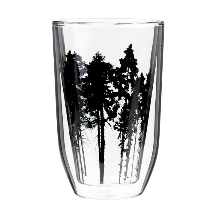 Nordic The Forest hot drinks glas 30 cl - Klar-svart - Muurla