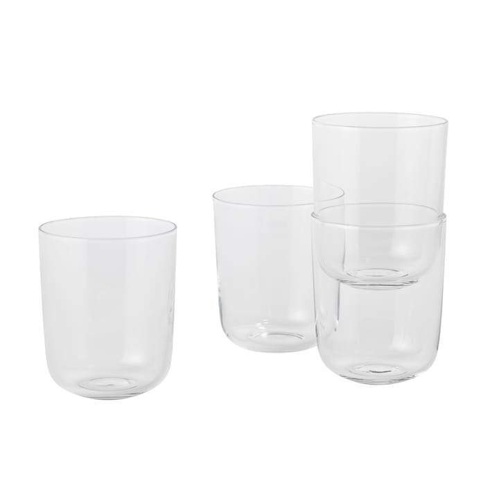 Corky glas högt 4-pack, Klar Muuto