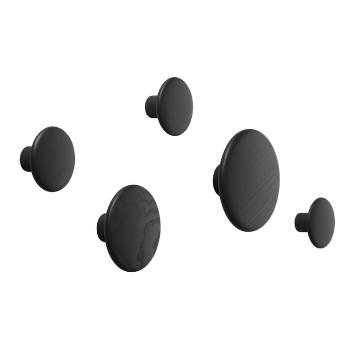 Dots Wood 5-pack, Black Muuto