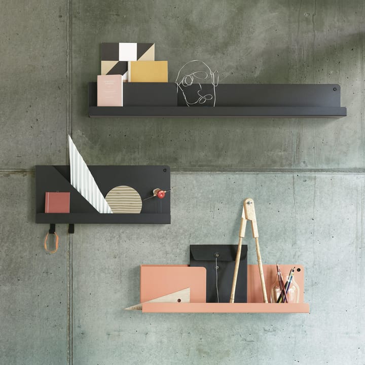 Folded hylla 96x13 cm, Black Muuto