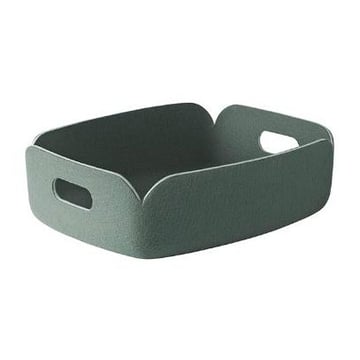 Muuto Restore tray förvaringskorg låg Dusty green (blekgrön)