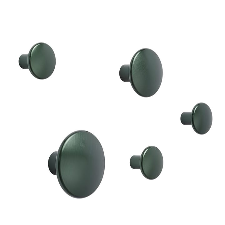 The Dots klädkrok metall Ø2,7 cm, Dark green Muuto