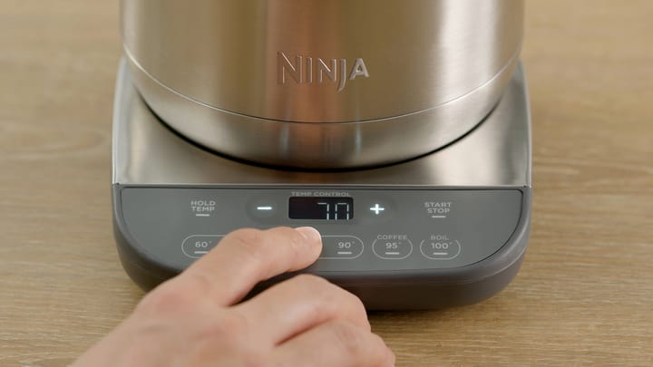 Ninja KT201 vattenkokare m temperaturinställning 1,7 L, Rostfritt stål-silver Ninja