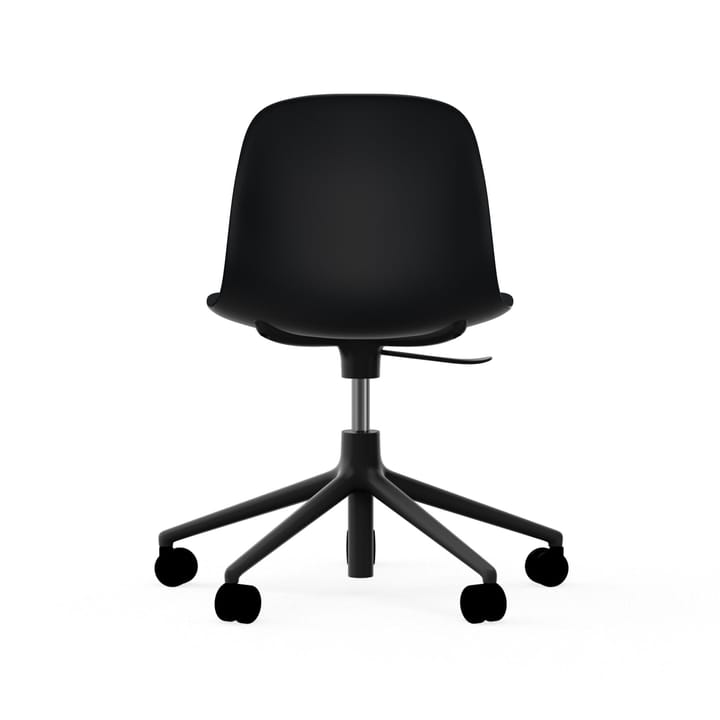 Form chair swivel 5W kontorsstol, svart, svart aluminium, hjul Normann Copenhagen