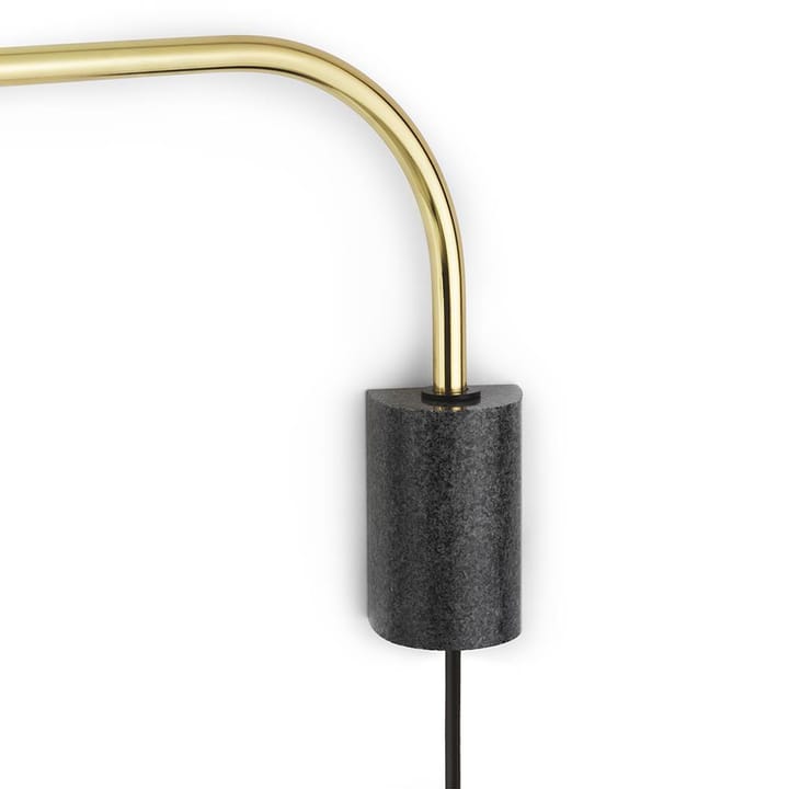 Grant vägglampa, black, stor- stål, granit Normann Copenhagen