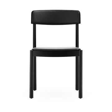 Timb stol med dyna - Black/ Ultra Leather - Black - Normann Copenhagen