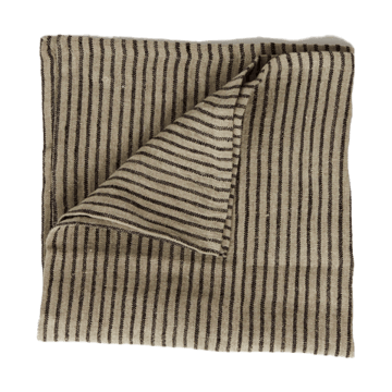 Olsson & Jensen Stripe linneservett 45×45 cm Svart-sand