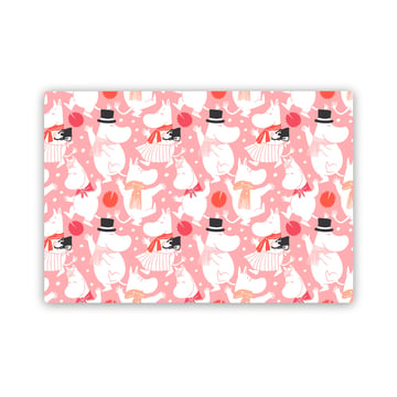 Opto Design Moomin celebration bordstablett 33×33 cm Vit-rosa