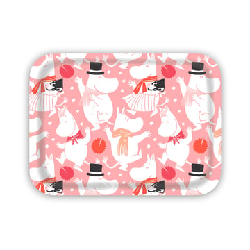 Opto Design Moomin celebration bricka 27×20 cm Vit-rosa