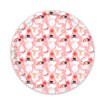Opto Design Moomin celebration bricka Ø31 cm Vit-rosa