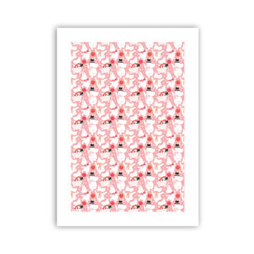 Opto Design Moomin celebration kökshandduk 70×50 cm Vit-rosa