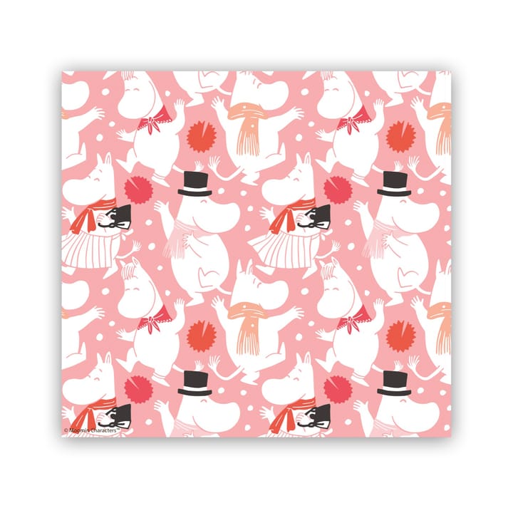 Moomin celebration servett 33x33 cm 20-pack - Vit-rosa - Opto Design