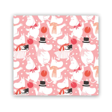 Opto Design Moomin celebration servett 33×33 cm 20-pack Vit-rosa