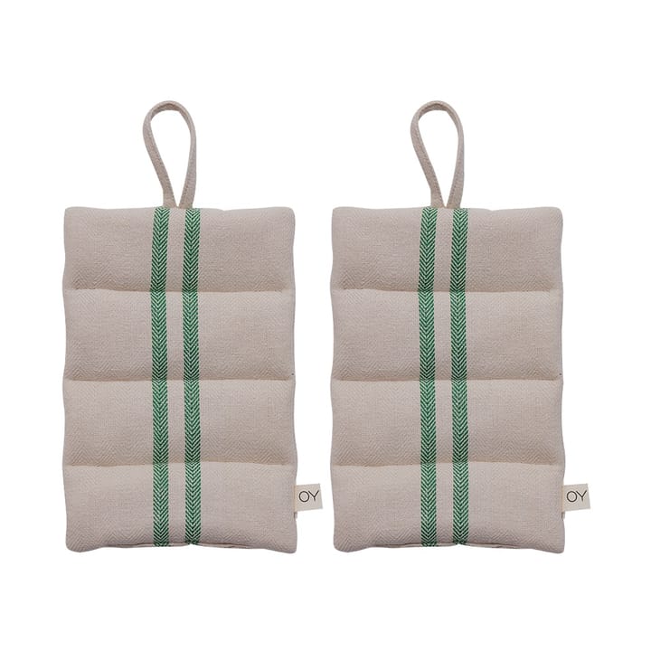 Linu grytlapp 2-pack, Green OYOY