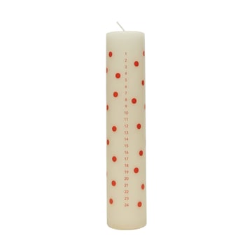 OYOY Polka kalenderljus Offwhite-red