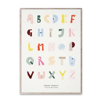 Alphabet Spaghetti ENG Multi-colour poster - 50x70 cm - Paper Collective