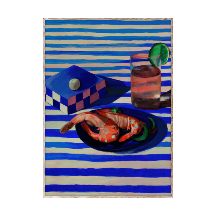 Shrimp & Stripes poster, 50x70 cm Paper Collective