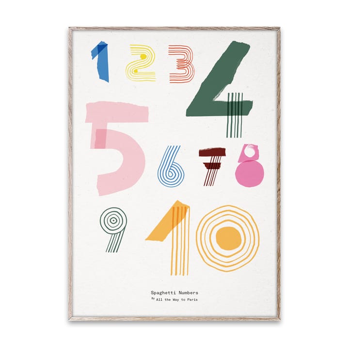 Spaghetti Numbers poster, 50x70 cm Paper Collective