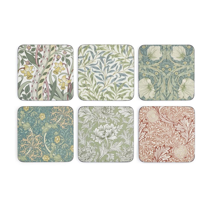 William Morris glasunderlägg 6-pack - Mix & Match - Pimpernel