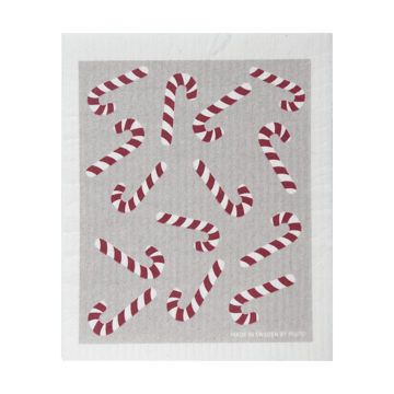 Pluto Design Candy cane disktrasa 17×20 cm Vit-grå-röd