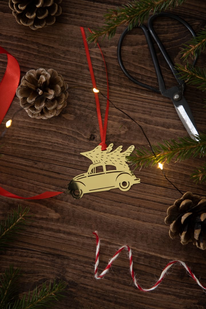 Christmas car julgranshänge, Guld Pluto Design