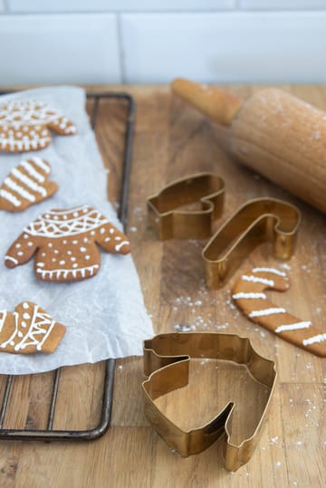 Winter pepparkaksform 3 delar - Guld - Pluto Design