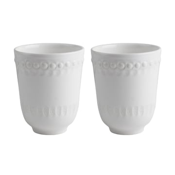 PotteryJo Daisy mugg 35 cl 2-pack White (vit)