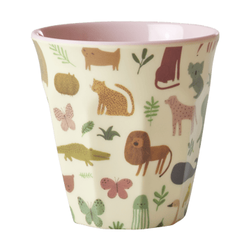 RICE Rice barnkopp melamin Sweet Jungle Print-Soft Pink