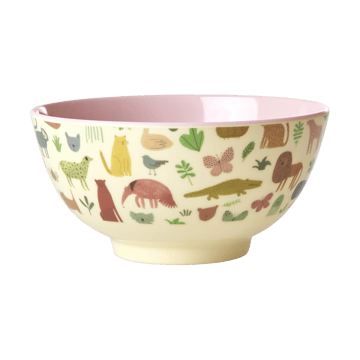 RICE Rice melaminskål medium Sweet Jungle Print-Soft Pink