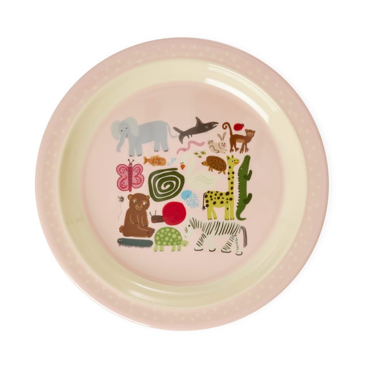 Rice wildlife lunchtallrik Ø22 cm - Pink - RICE