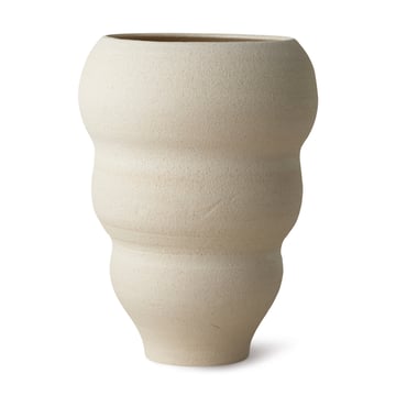 Ro Collection Hand turned vase no. 60 Curved Vanilla