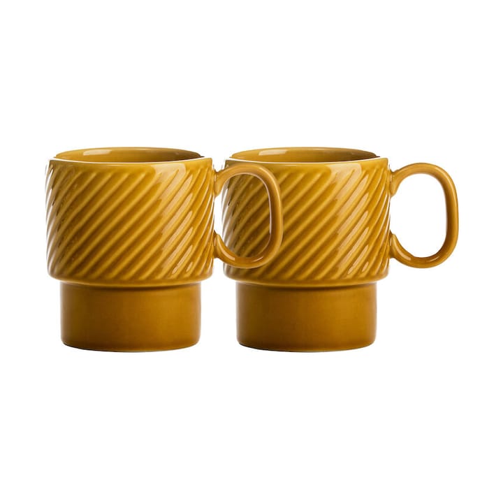 Coffee & More kaffemugg 2-pack - Gul - Sagaform