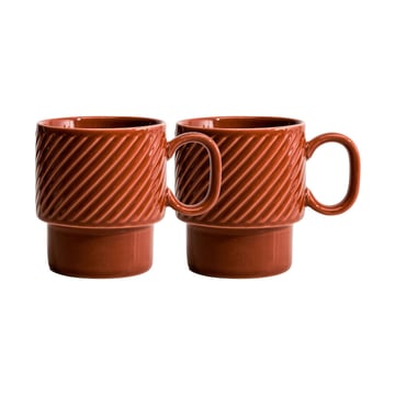 Sagaform Coffee & More kaffemugg 2-pack Terrakotta