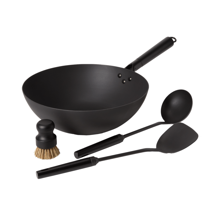 Satake wok set kolstål - 57 cm - Satake