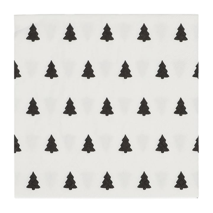 Linen trees servett 33x33 cm 20-pack - Black-white - Scandi Essentials