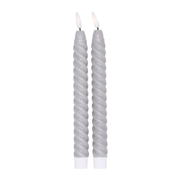 Scandi Essentials Twisted LED-ljus 25 cm 2-pack Grå