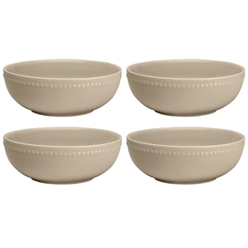 Scandi Living Dots frukostskål 60 cl 4-pack Beige