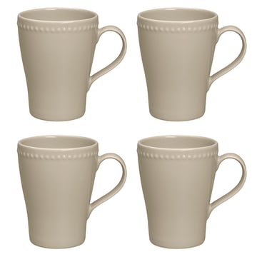 Scandi Living Dots mugg 35 cl 4-pack Beige