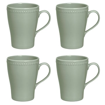 Scandi Living Dots mugg 35 cl 4-pack Grön