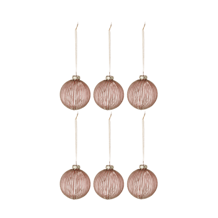 Holiday julgranskula 6-pack, Rose gold Scandi Living