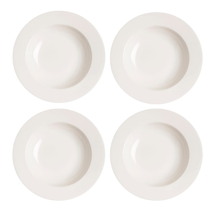 Kalk djup tallrik 23 cm 4-pack, vit Scandi Living