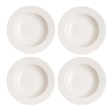 Scandi Living Kalk djup tallrik 23 cm 4-pack vit