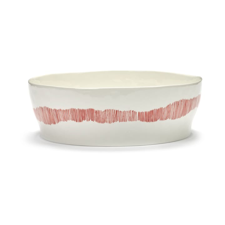 Ottolenghi Feast salladsskål Ø27,5 cm - White stripes-red - Serax