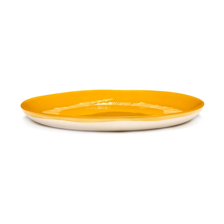 Ottolenghi Feast tallrik M Ø22,5 cm 2-pack, Yellow stripes-white Serax