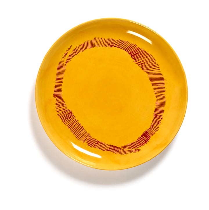 Ottolenghi Feast tallrik S Ø19 cm 2-pack, Yellow stripes-red Serax