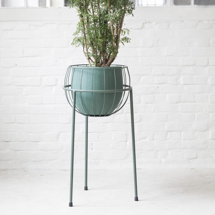 Serax kruka med blompiedestal, Army green Serax