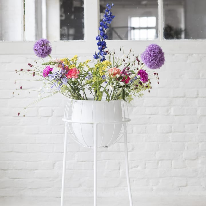 Serax kruka med blompiedestal, White Serax