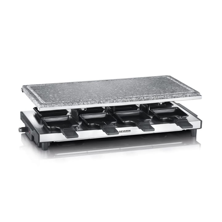 Severin RG 2374 raclette med sten 8 pannor, Silver Severin