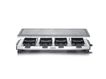 Severin RG 2374 raclette med sten 8 pannor - Silver - Severin