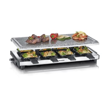 Severin RG 2374 raclette med sten 8 pannor - Silver - Severin